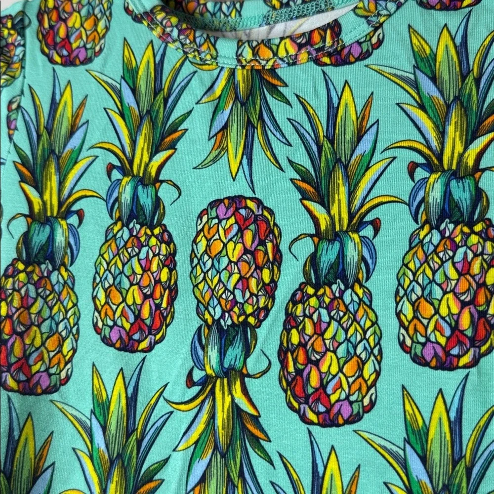 Little Bum Bums Pineapple Print Baby Bamboo Shortie 9-12 Months Like New